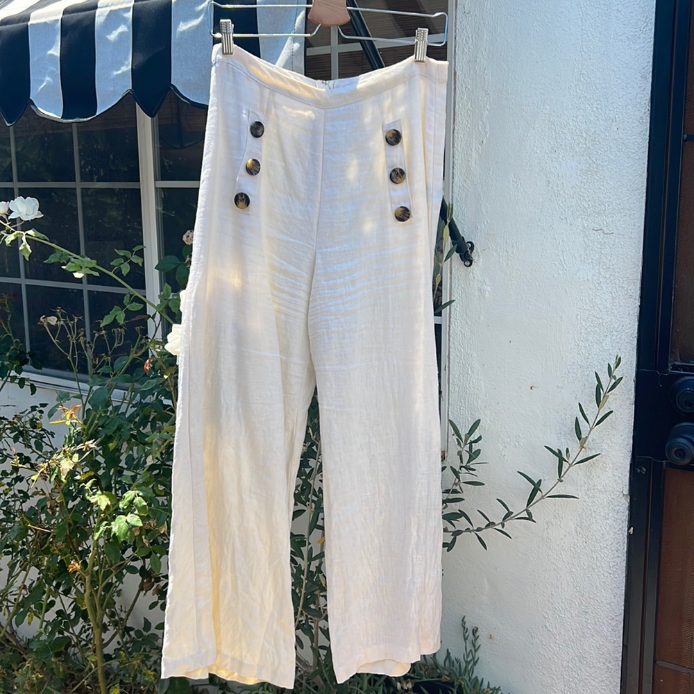 Faithfull the Brand High-Waisted Linen Trousers